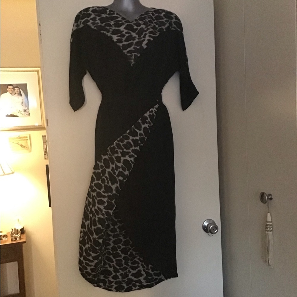 Vintage Custom Raw Slik, Hand Made Two Piece Dress